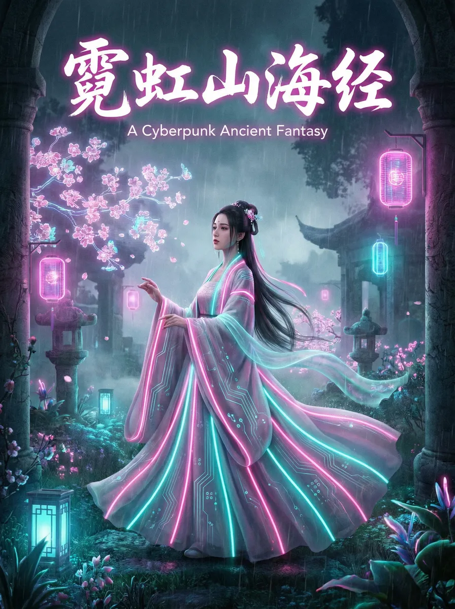 抖奶 古风奇缘短剧 - 霓虹山海经海报